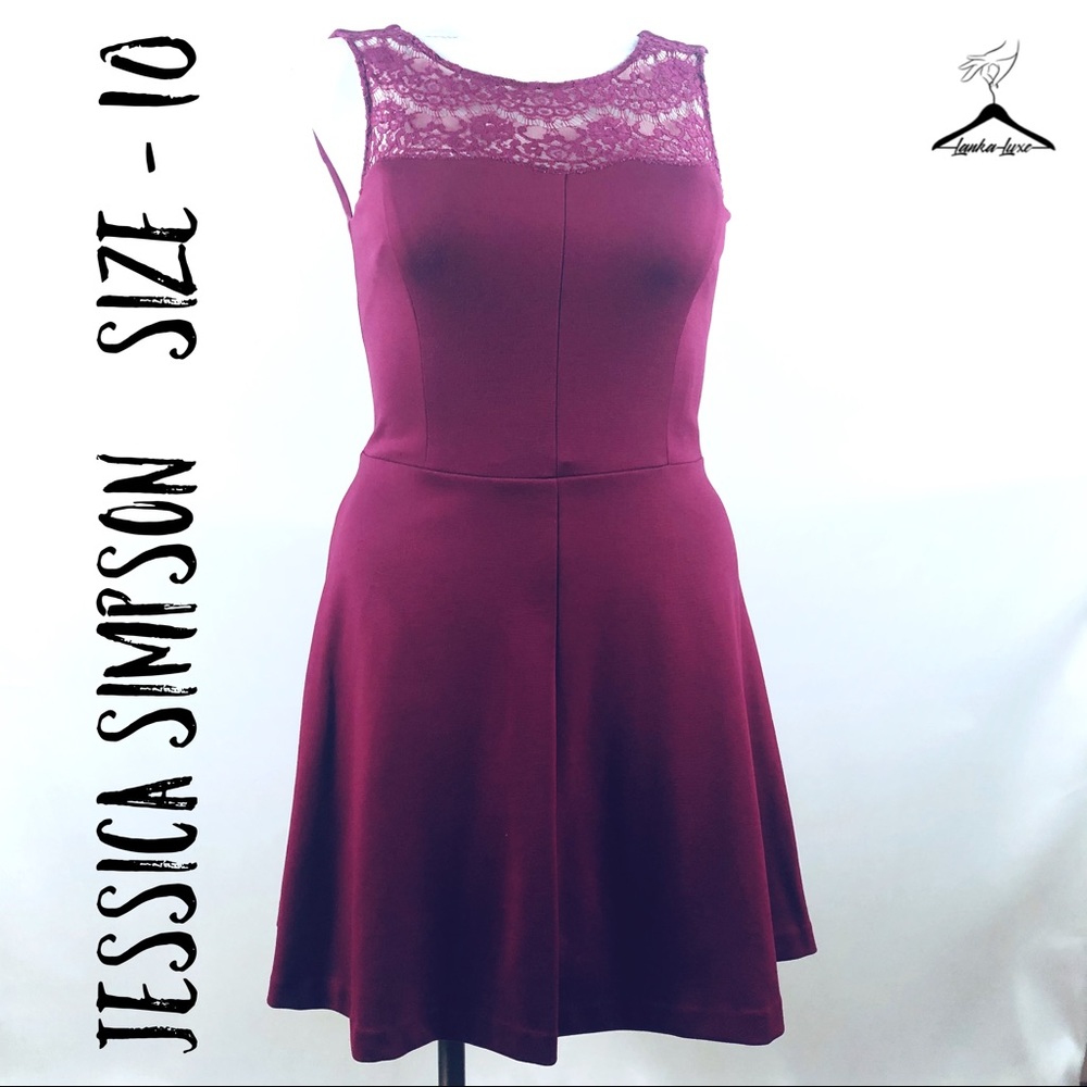 Jessica Simpson Sleeveless A-line Dress With Lace